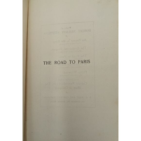 The Road To Paris A Story Of Adventure By Robert Neilson Stephens 1901 - Picture 4 of 16